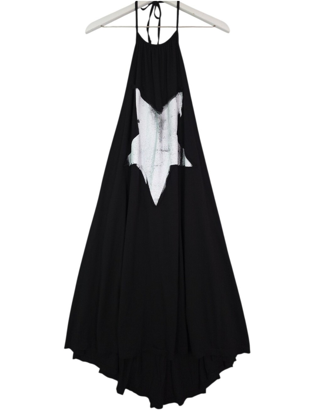 Nununu Falling Star Collar Dress Black with White Star Graphic